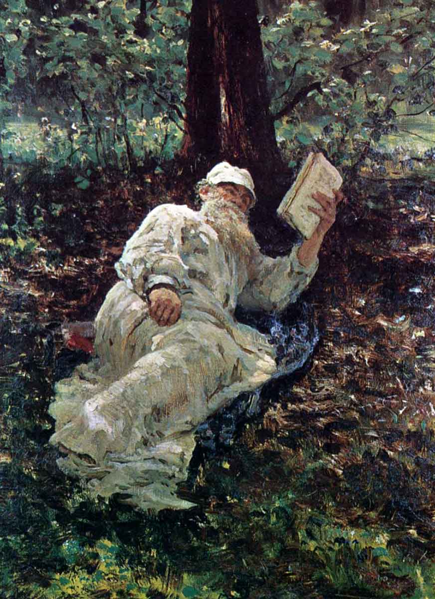 leo tolstoy resting forest