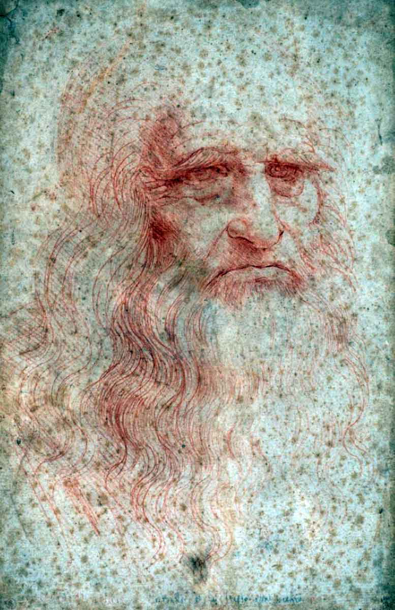 leonadro vinci self portrait drawing
