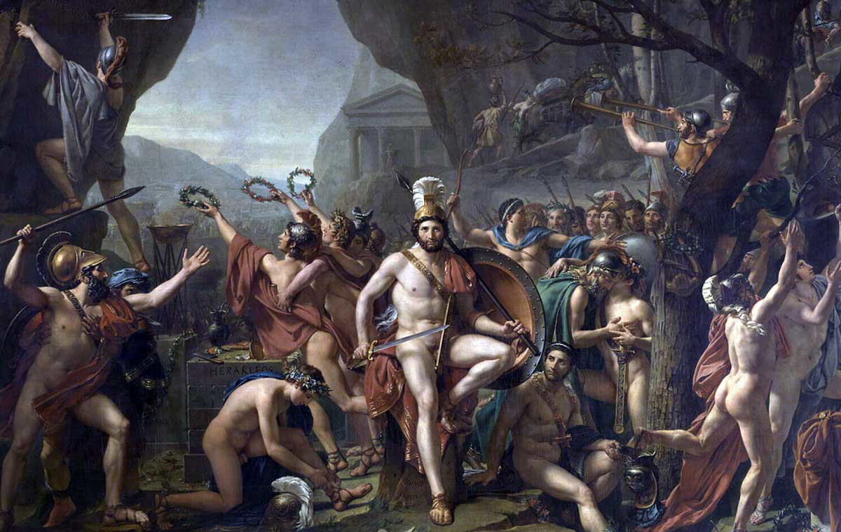 leonidas thermopylae painting david
