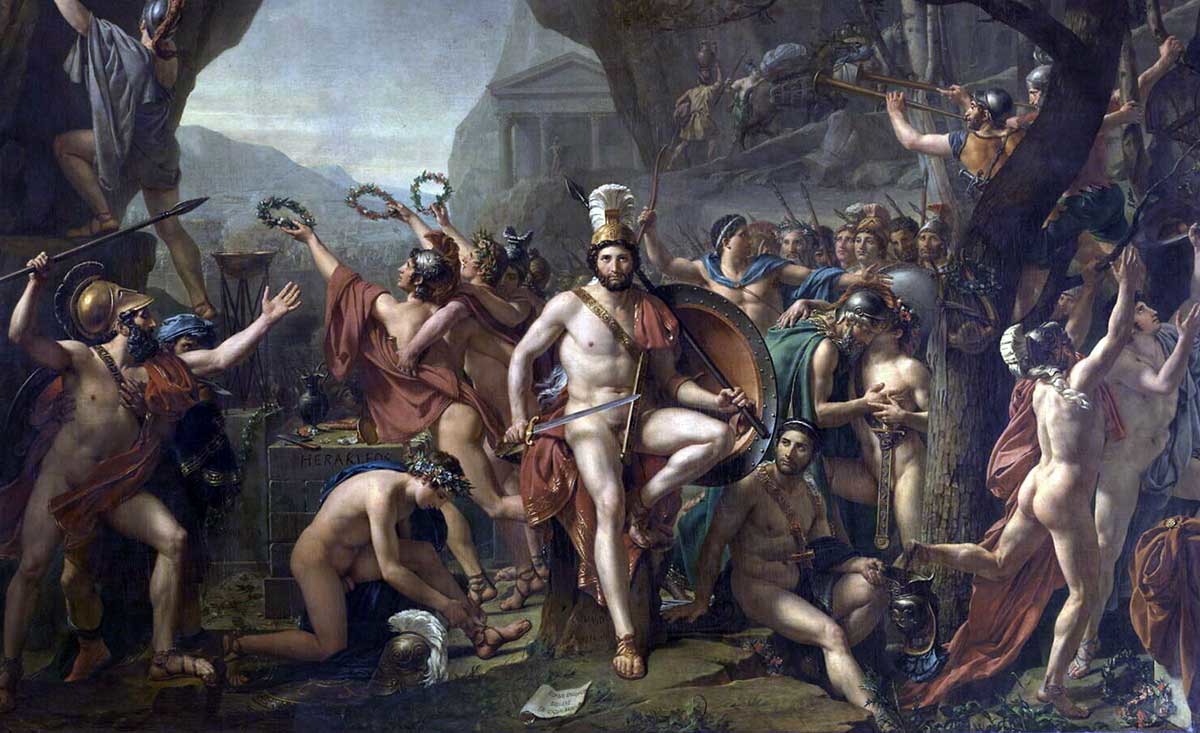 leonidas thermopylae painting david