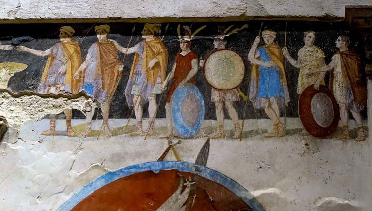 macedonian soldier fresco alexander the great