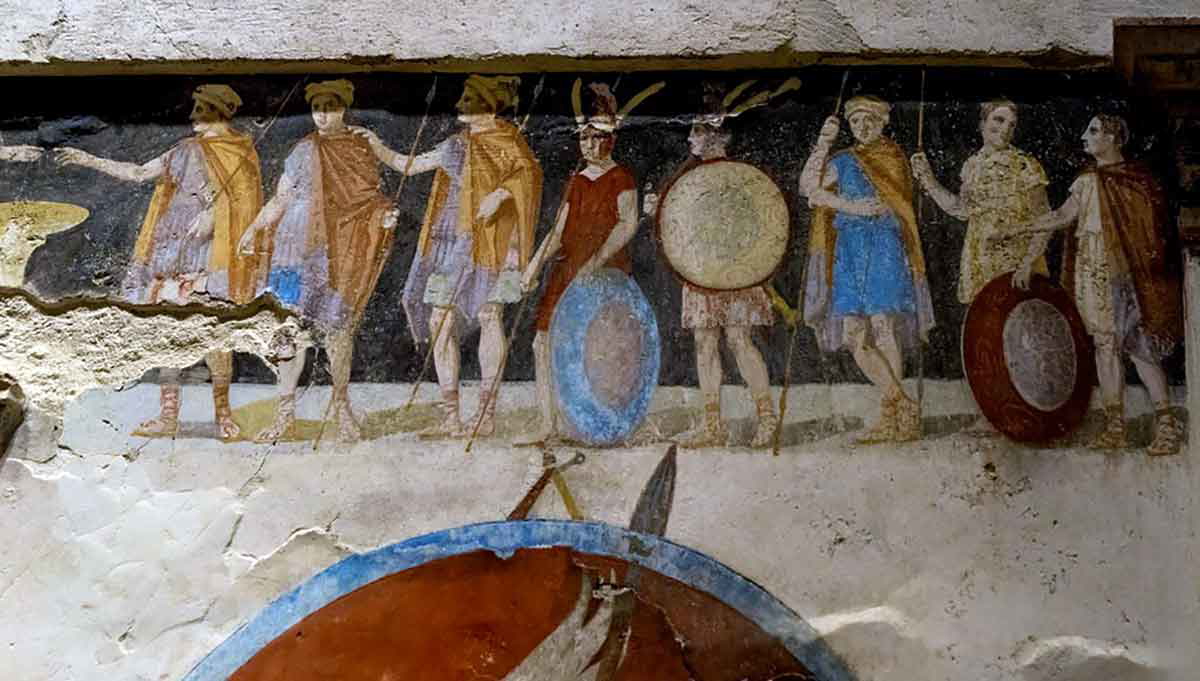 macedonian soldier fresco alexander the great