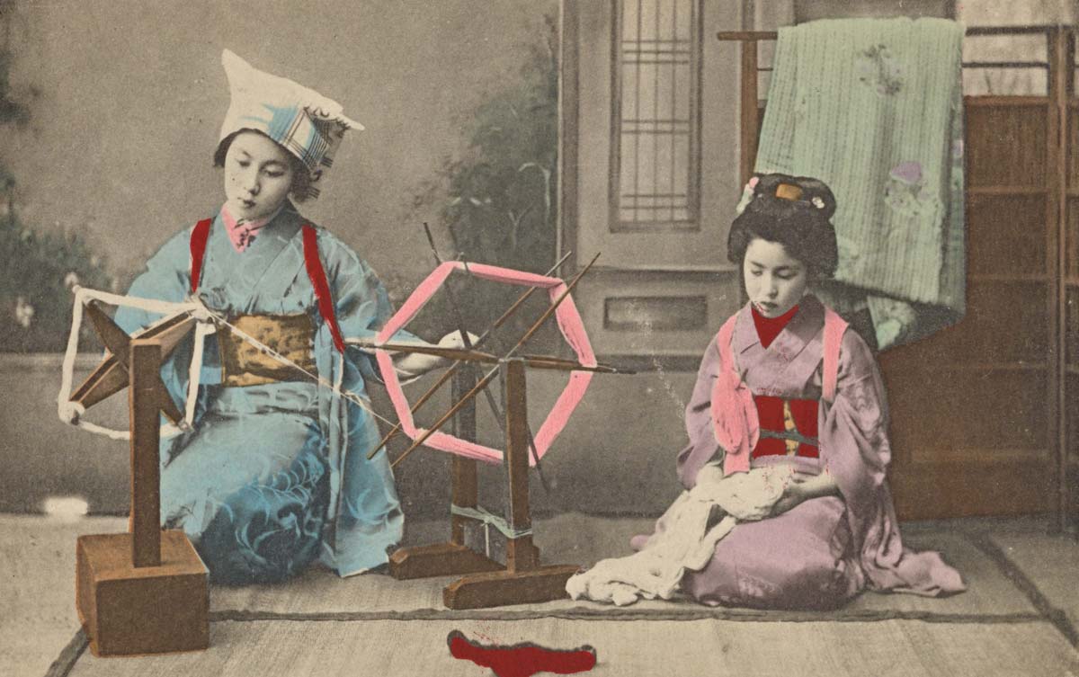 maiko at the spinning wheel 1907 1918
