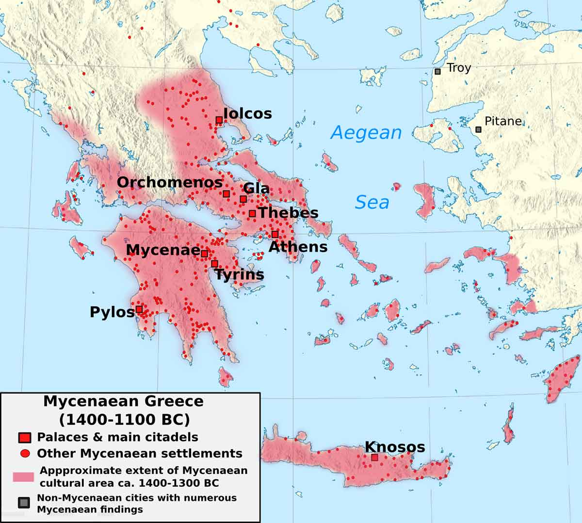 map of mycenaea