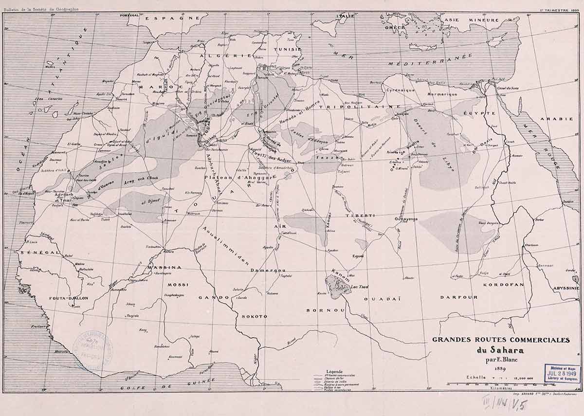 map trade routes trans saharan trade
