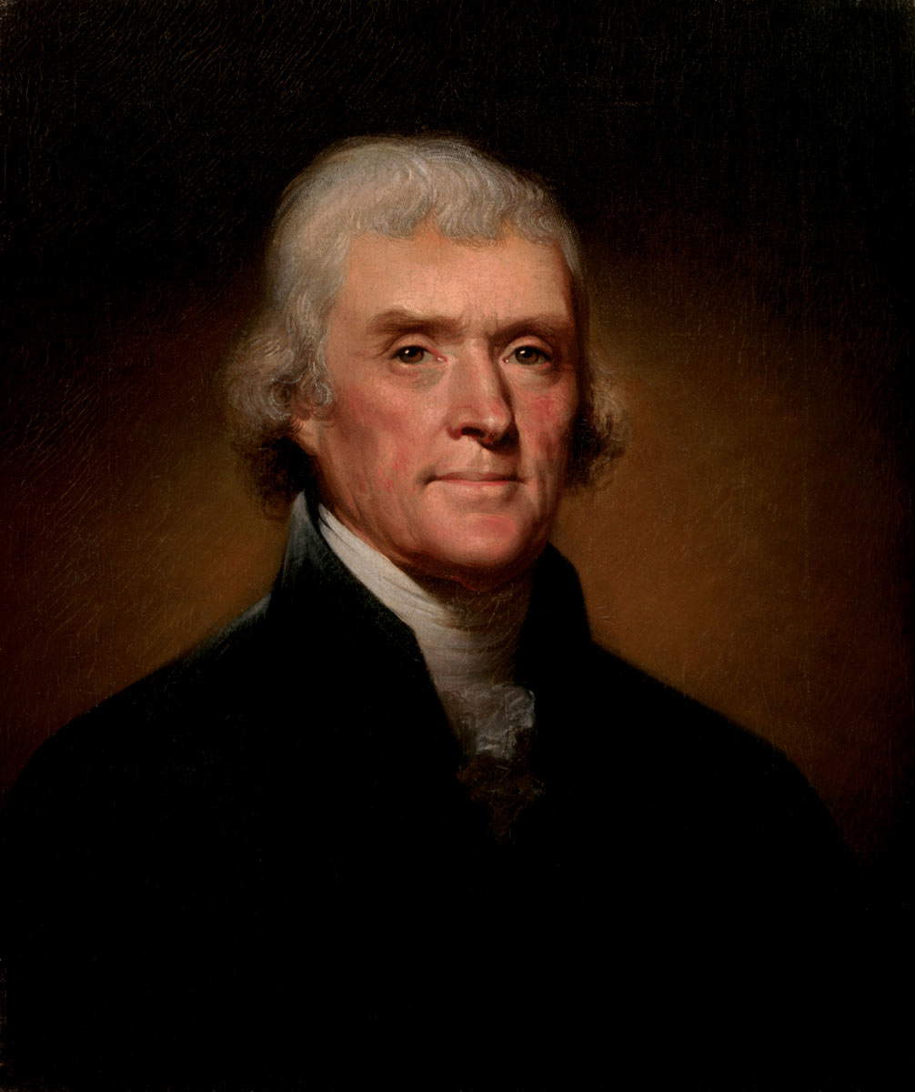 official portrait thomas jefferson peale