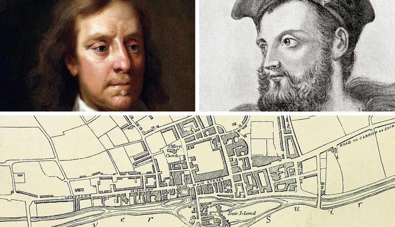 Cromwell, O'Neill, and Clonmel city map