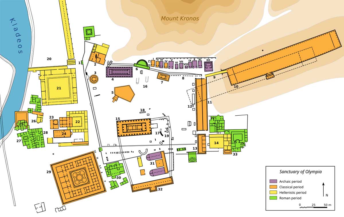 olympia complex map olympic games