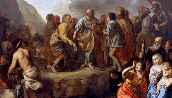painting jethro advising moses by bronchorst