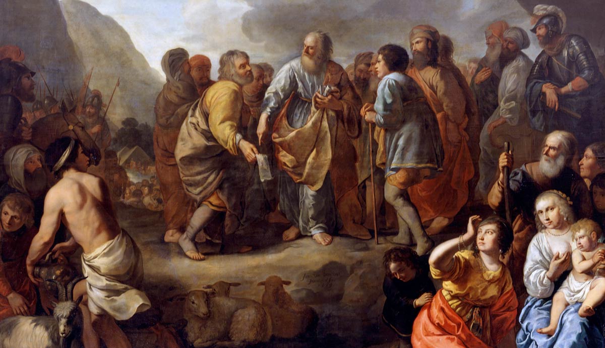 painting jethro advising moses by bronchorst