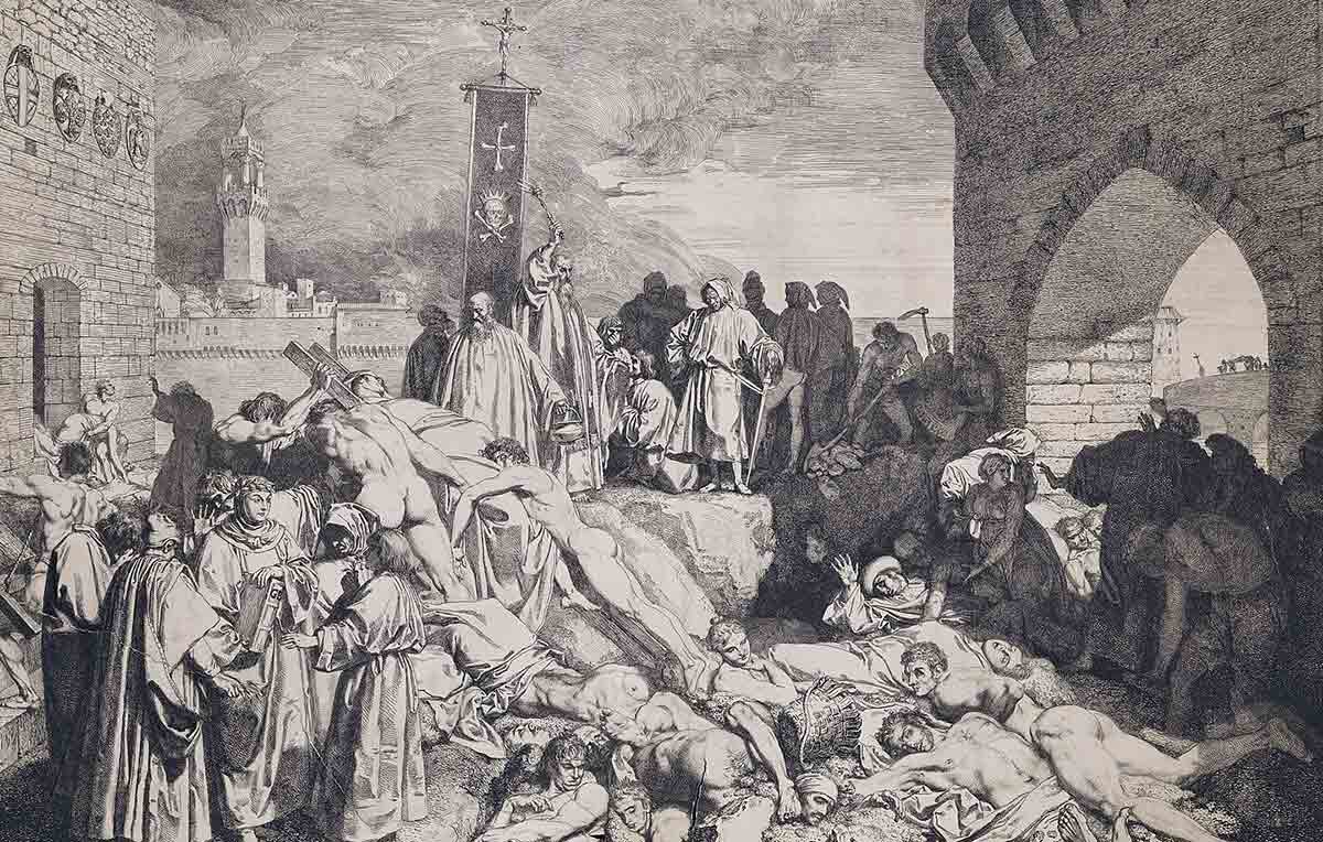 plague described boccaccio by luigi sabatelli 19th century