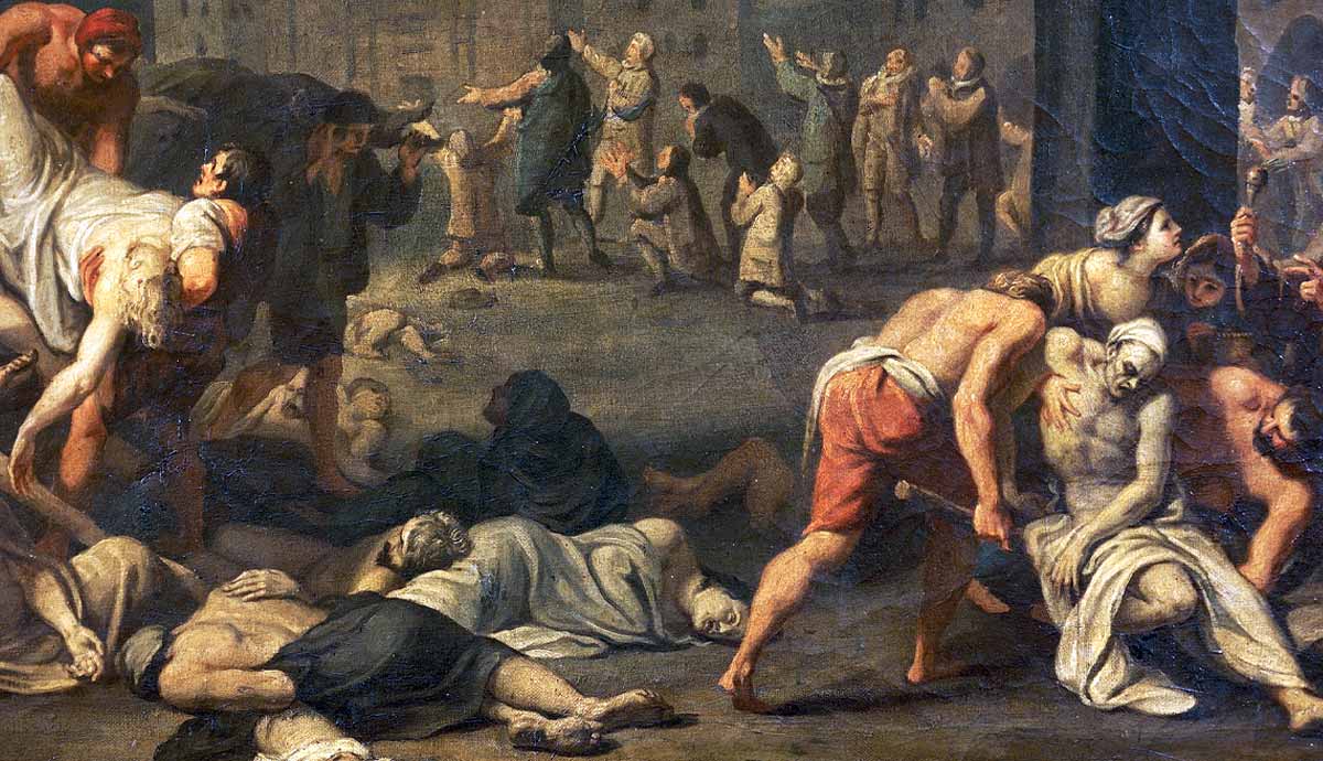 plague in rome painting 17th century