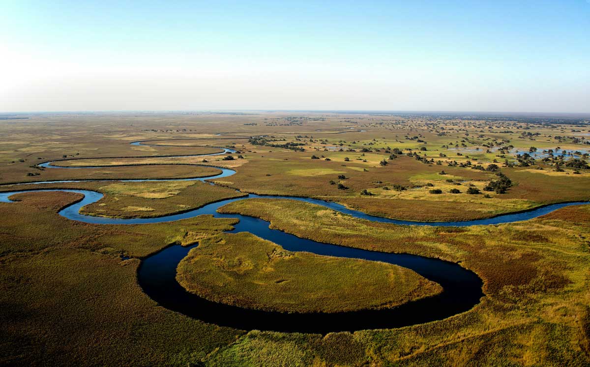 river botswana aerial