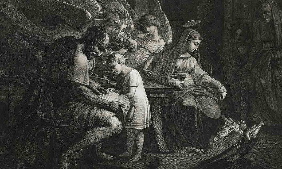 russ holy family busy at home jesus childhood