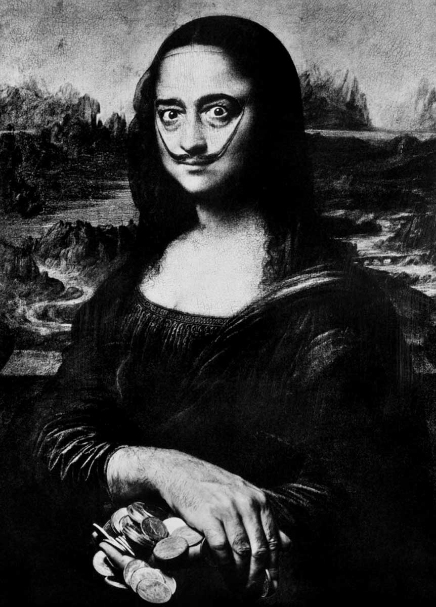 salvador dali mona lisa photograph