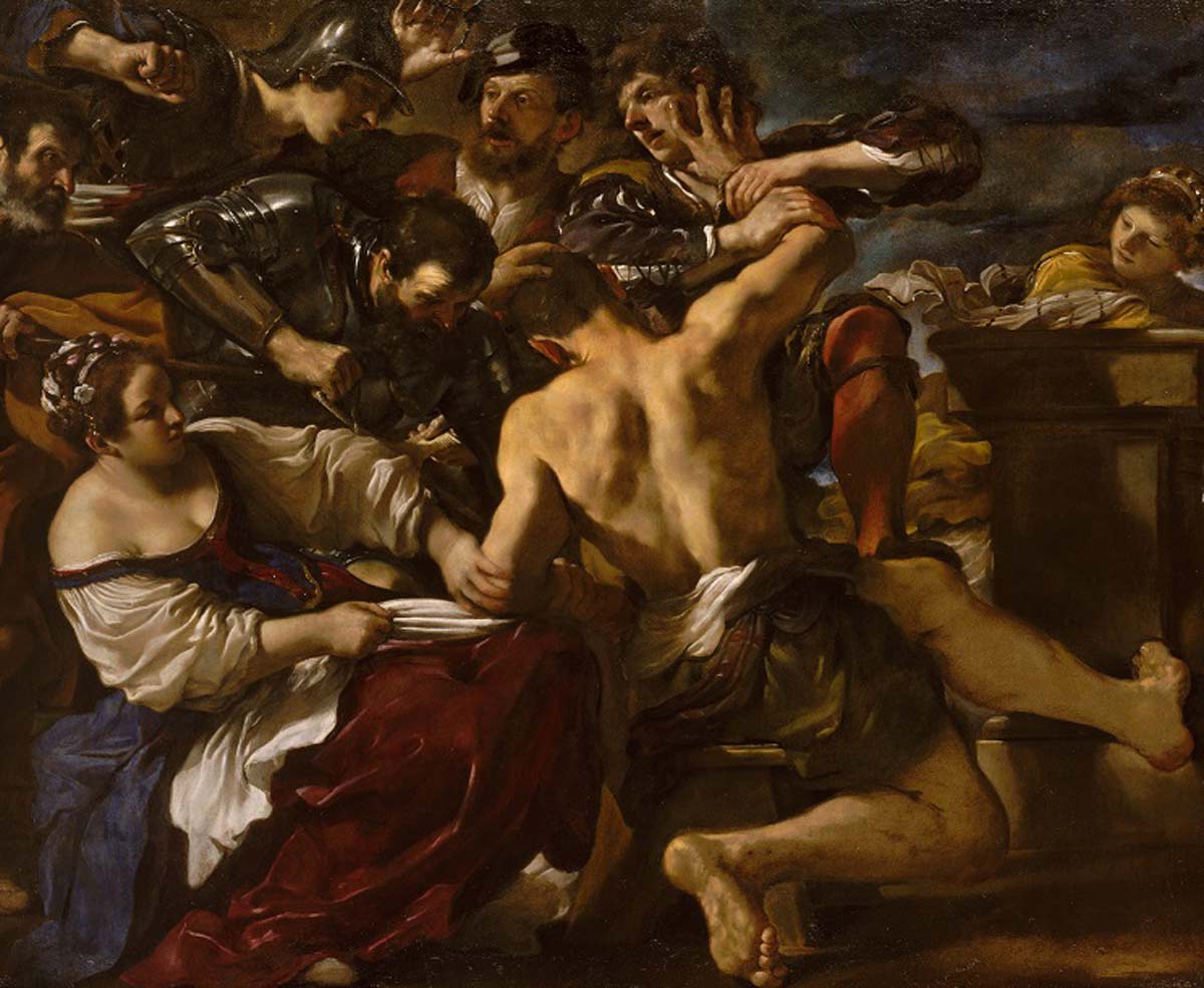 samson and the philistines guercino