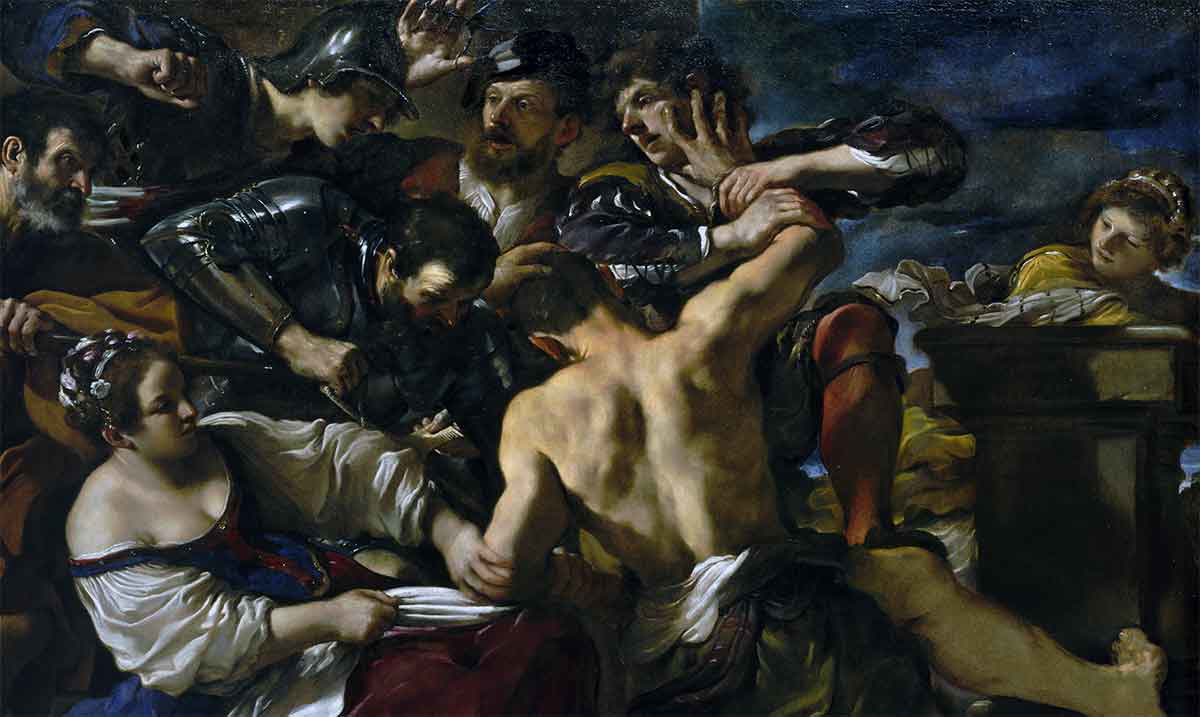 samson captured philistines guercino 1619