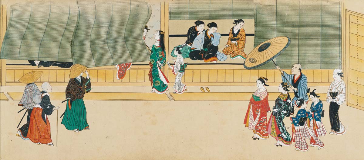 scenes pleasure quarters ooka michinobu 18th century