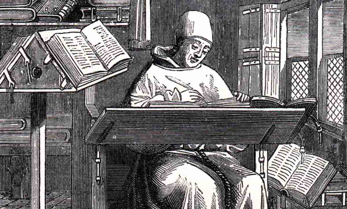 scriptorium monk at work