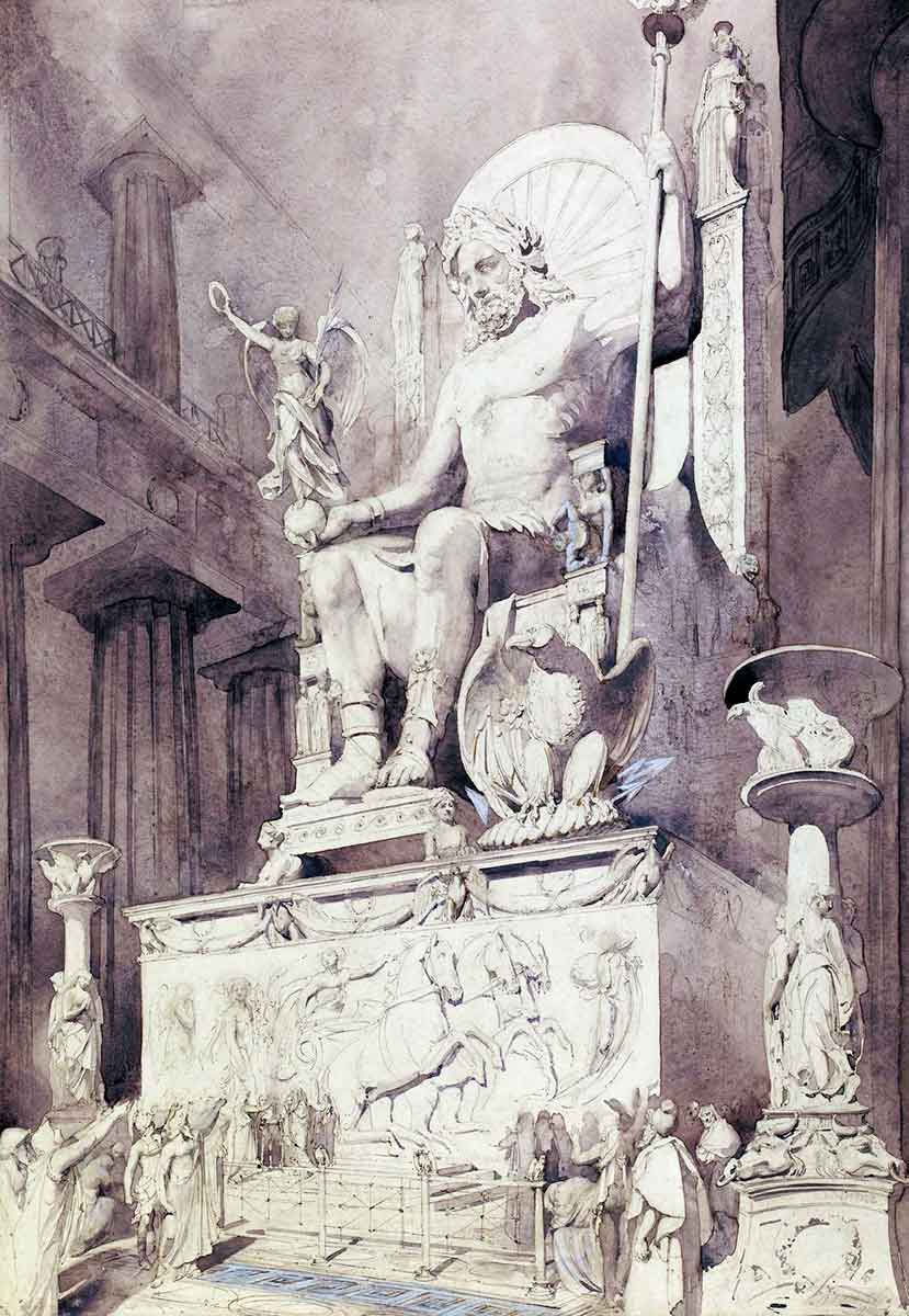 statue zeus olympia conrad 1913 british museum