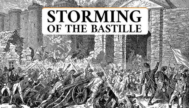 Illustration of the Storming of the Bastille