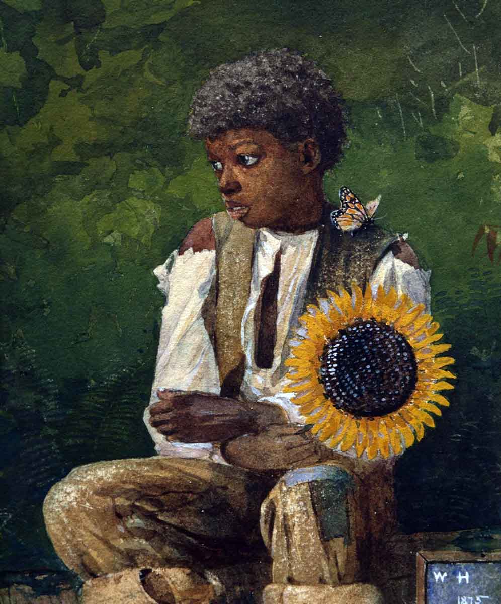 taking sunflower to teacher 1875 winslow homer georgia