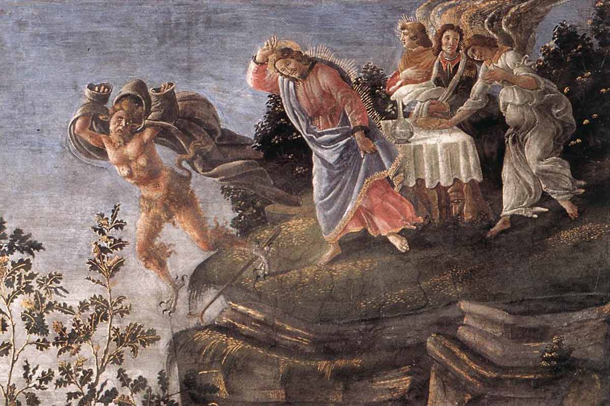 temptation christ botticelli