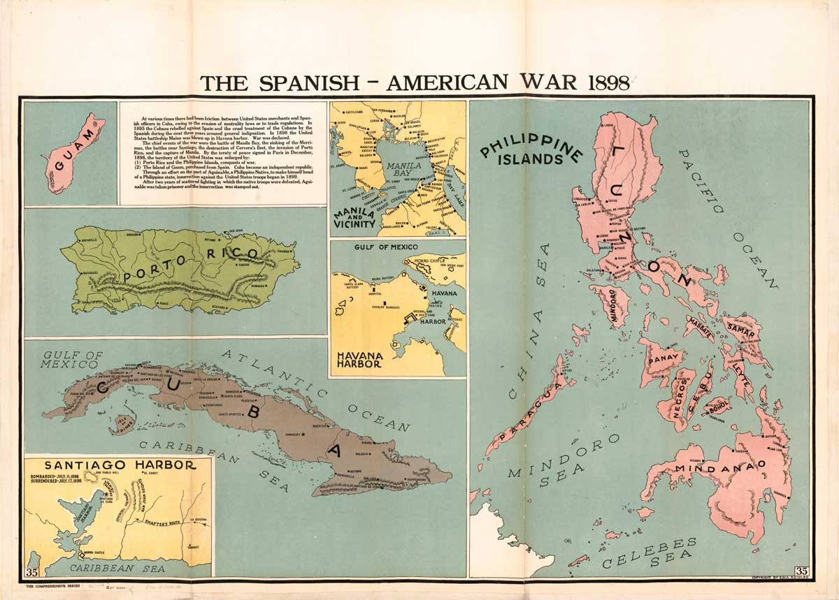 territories won from spain 1898
