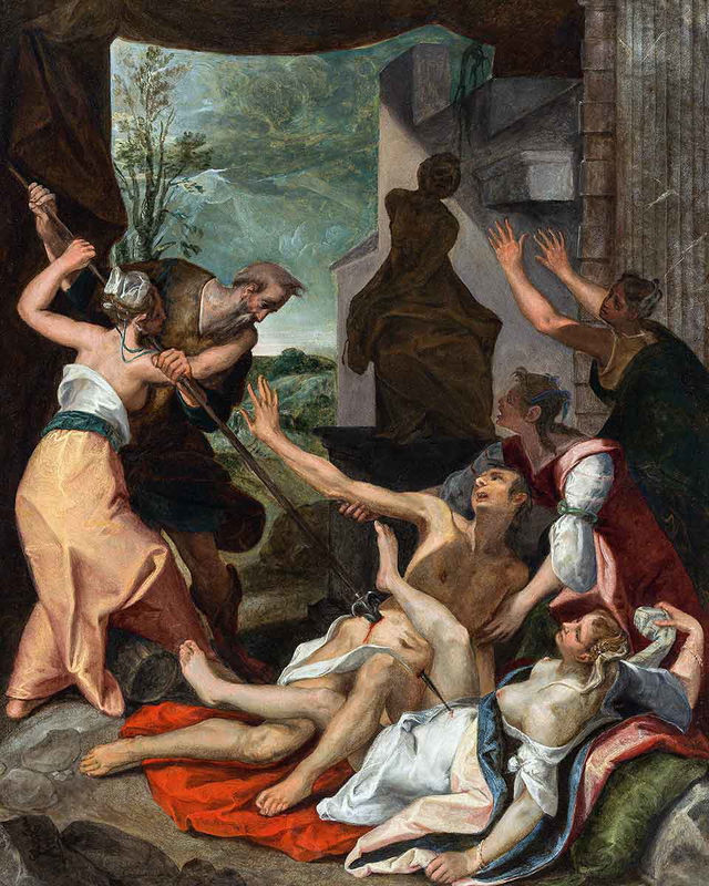 van winghe phinehas slaying zimri and kozbi the midianite painting