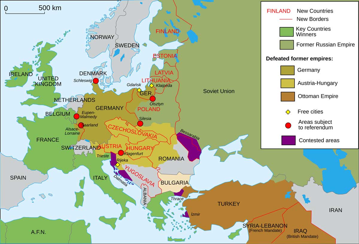versailles treaty european division