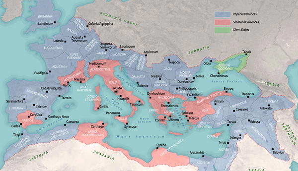 Map of the Ancient Roman Empire at Its Peak (117 CE)