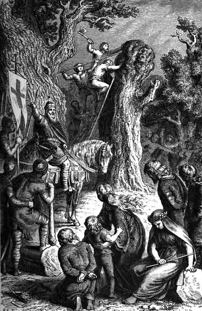 zerstorung irminsaule karl heinrich leutemann