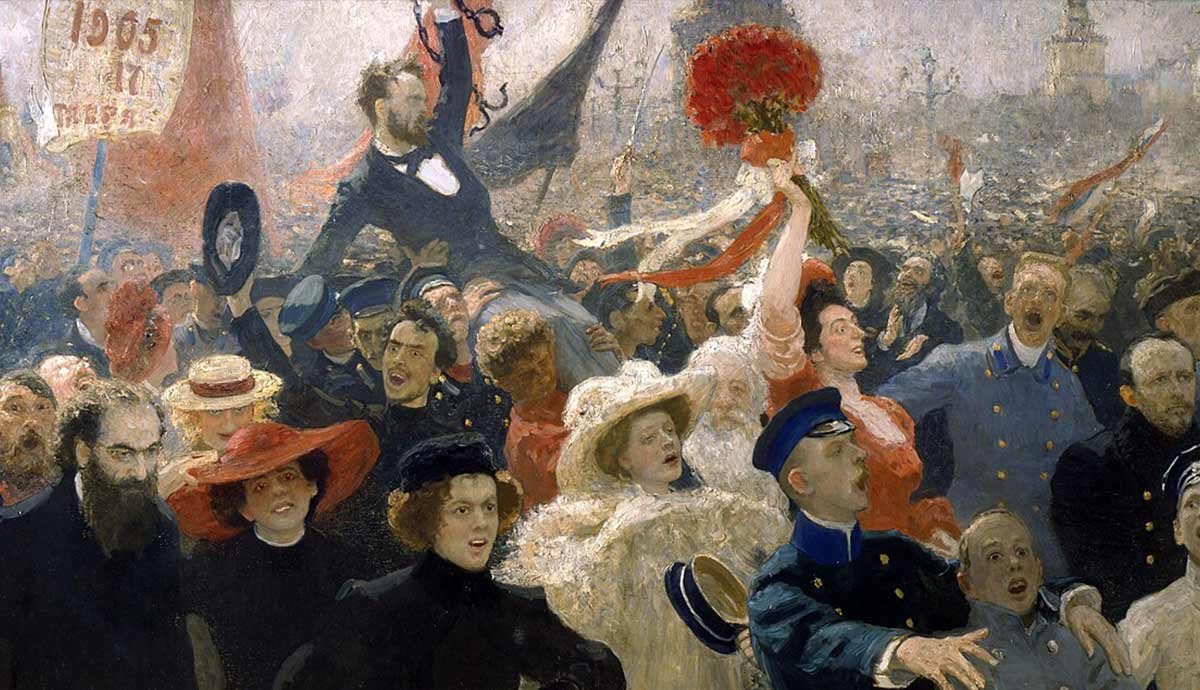 Demonstration welcoming the October Manifesto by Ilya Repin