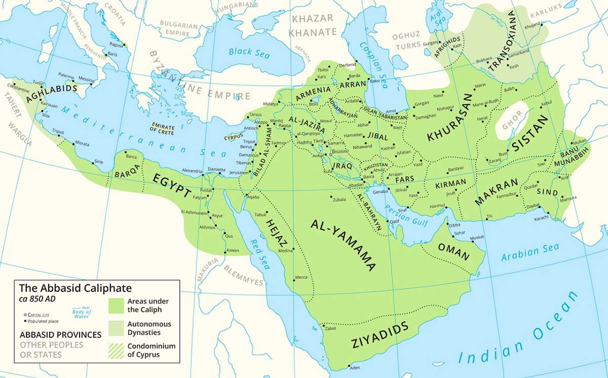 Abbasid Caliphate map