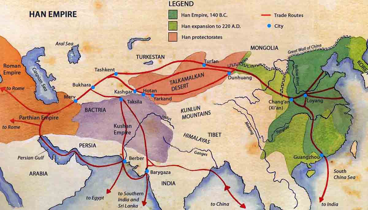 China Silk Map