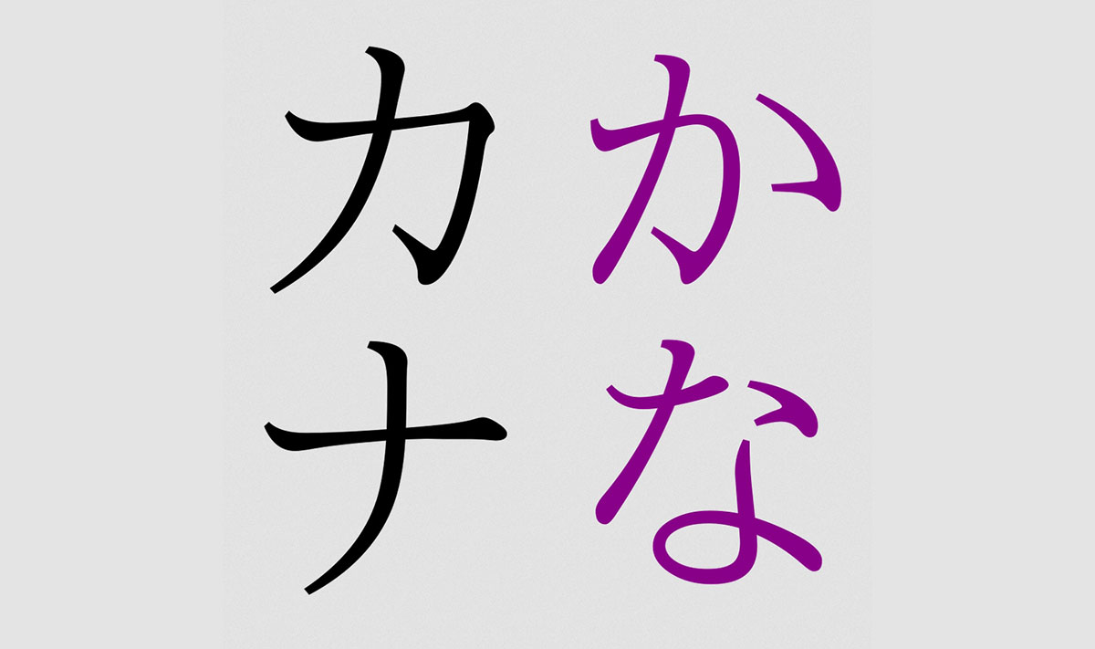 Hiragana and katakana
