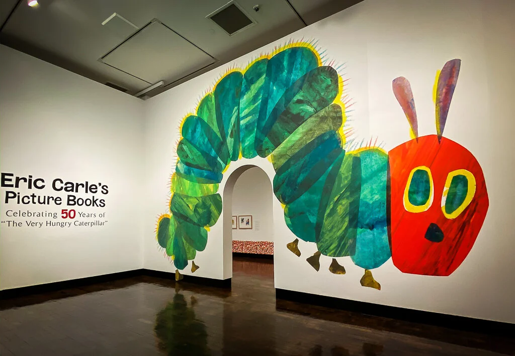 Very Hungry Caterpillar display. Source: Eric Carle Museum of Picture Book Art