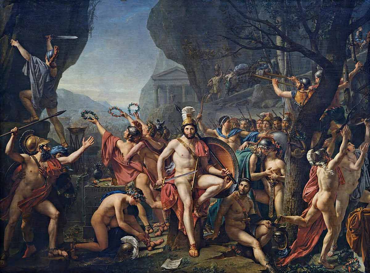 Léonidas at Thermopylae Jacques Louis David Musée du Louvre Wikimedia