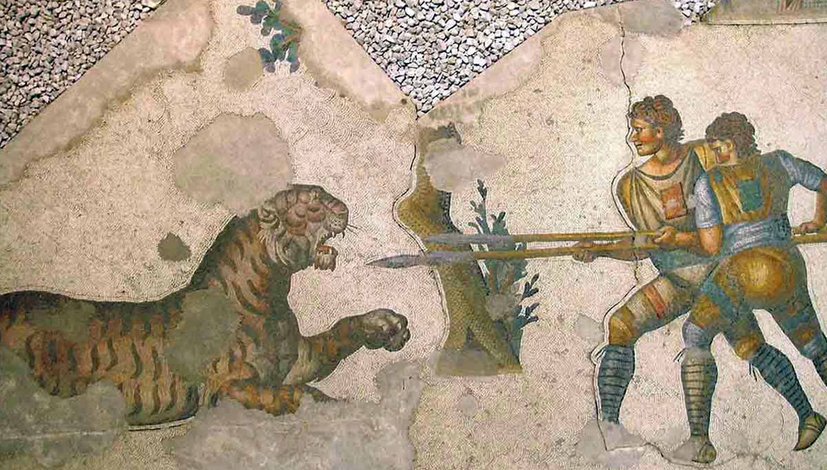 Mosaic museum tiger