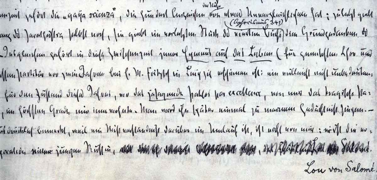 Nietzsche writing gast