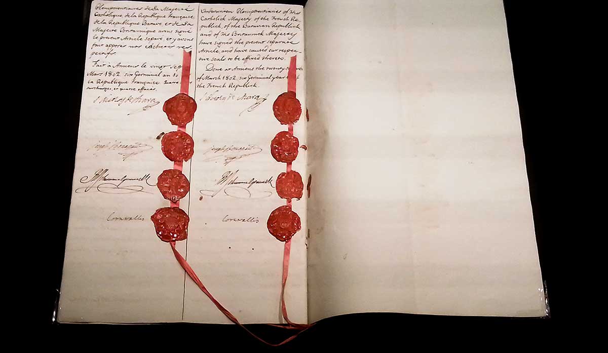 Tratado de Amiens Fragata Mercedes exposición