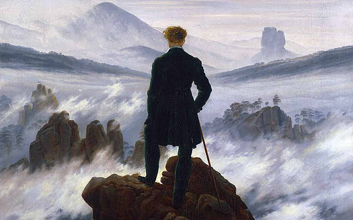 Wanderer Sea Fog Caspar David Friedrich painting