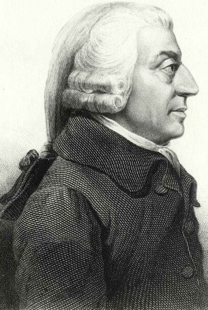 adam smith philosophy economy portrait