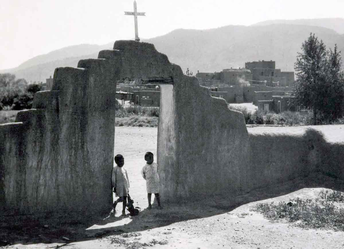 adams taos pueblo entrance