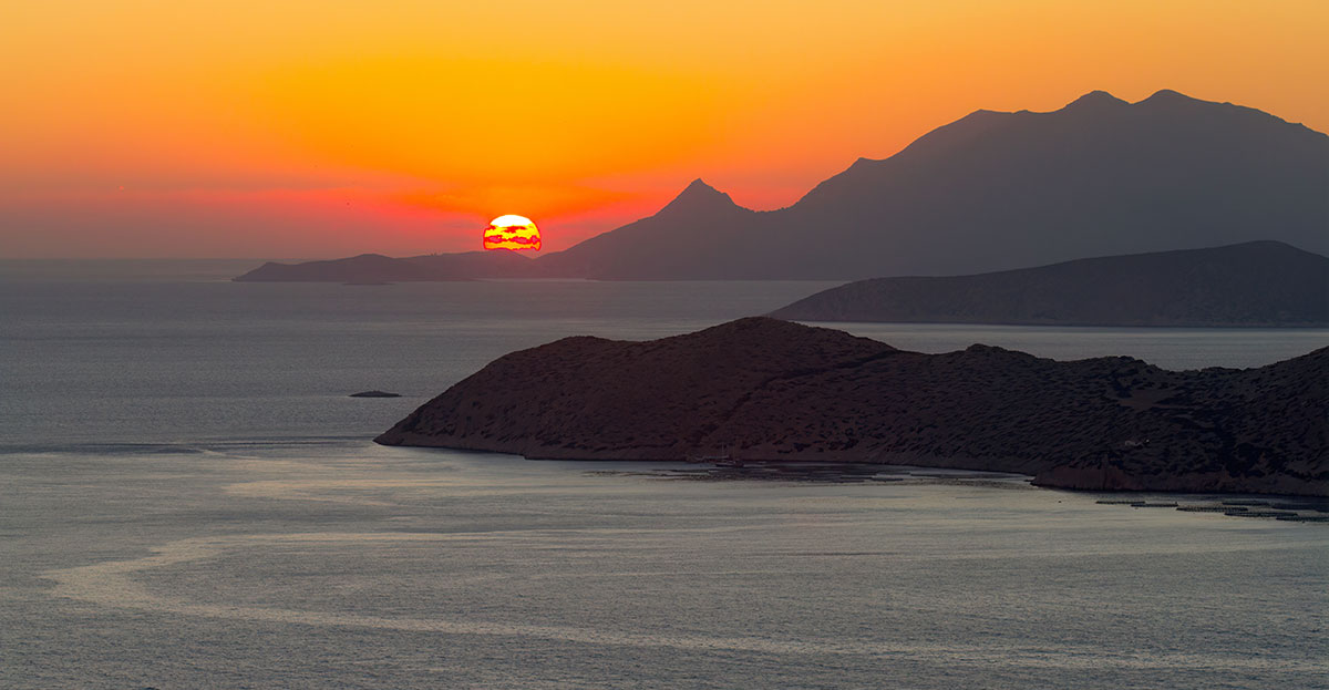 aegean sunset image