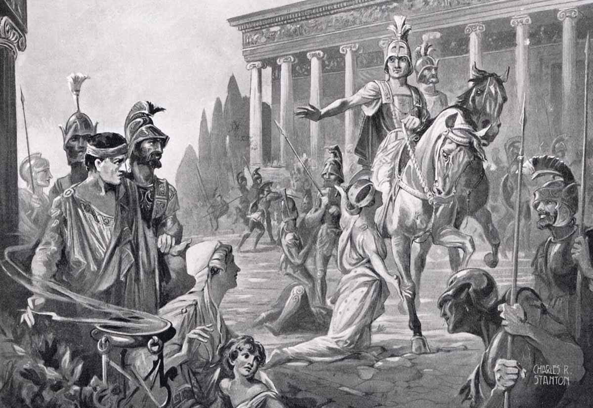 alexander sack of thebes