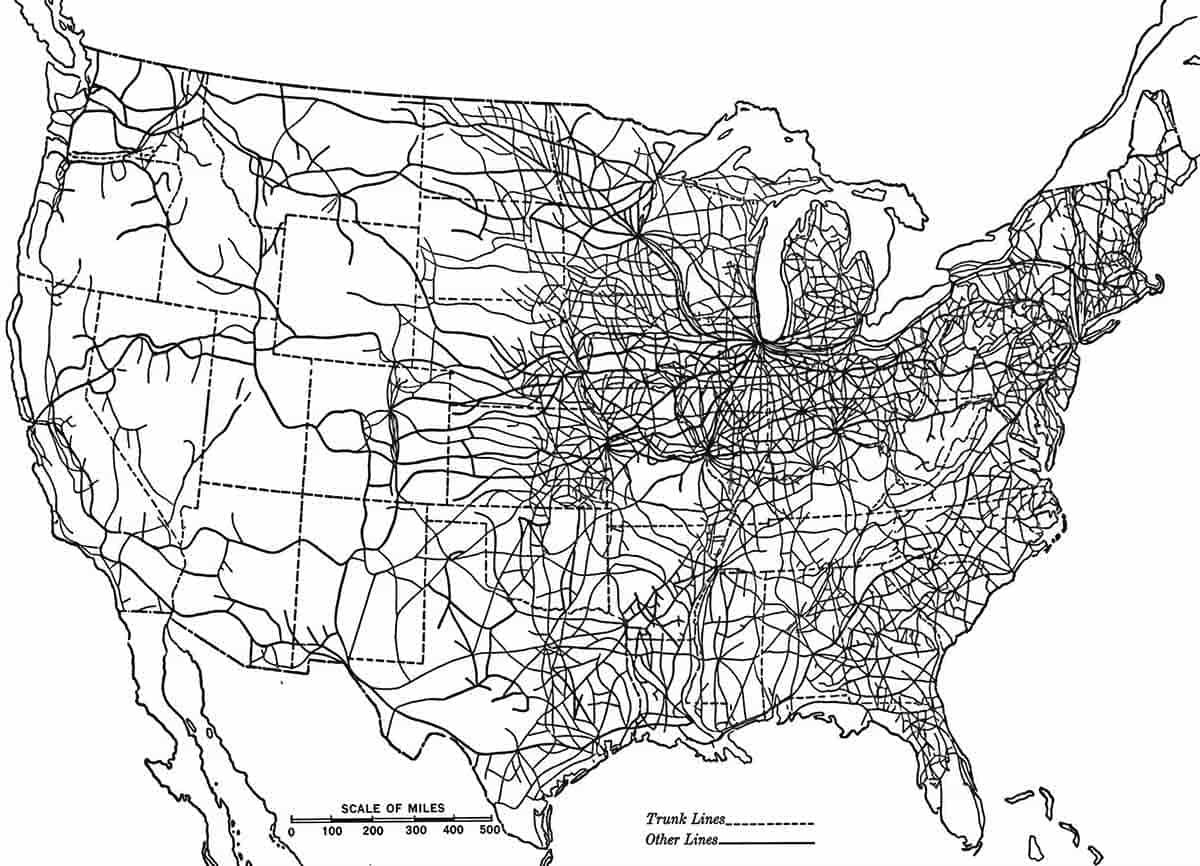 american rail network map