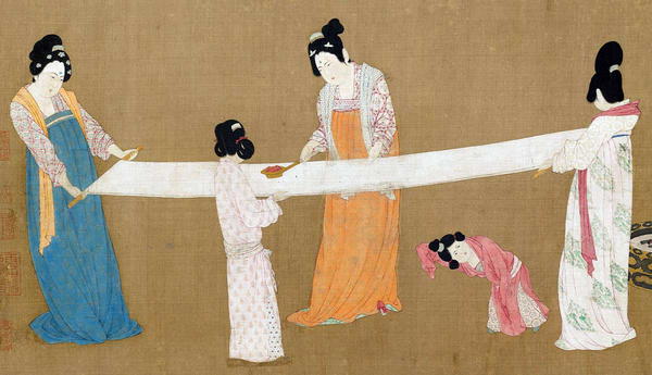 ancient china silk manufacturing ink silk road