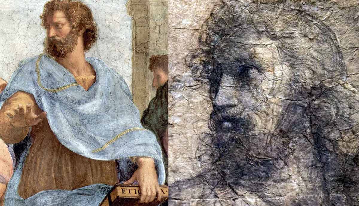 aristotle school athens raphael fresco