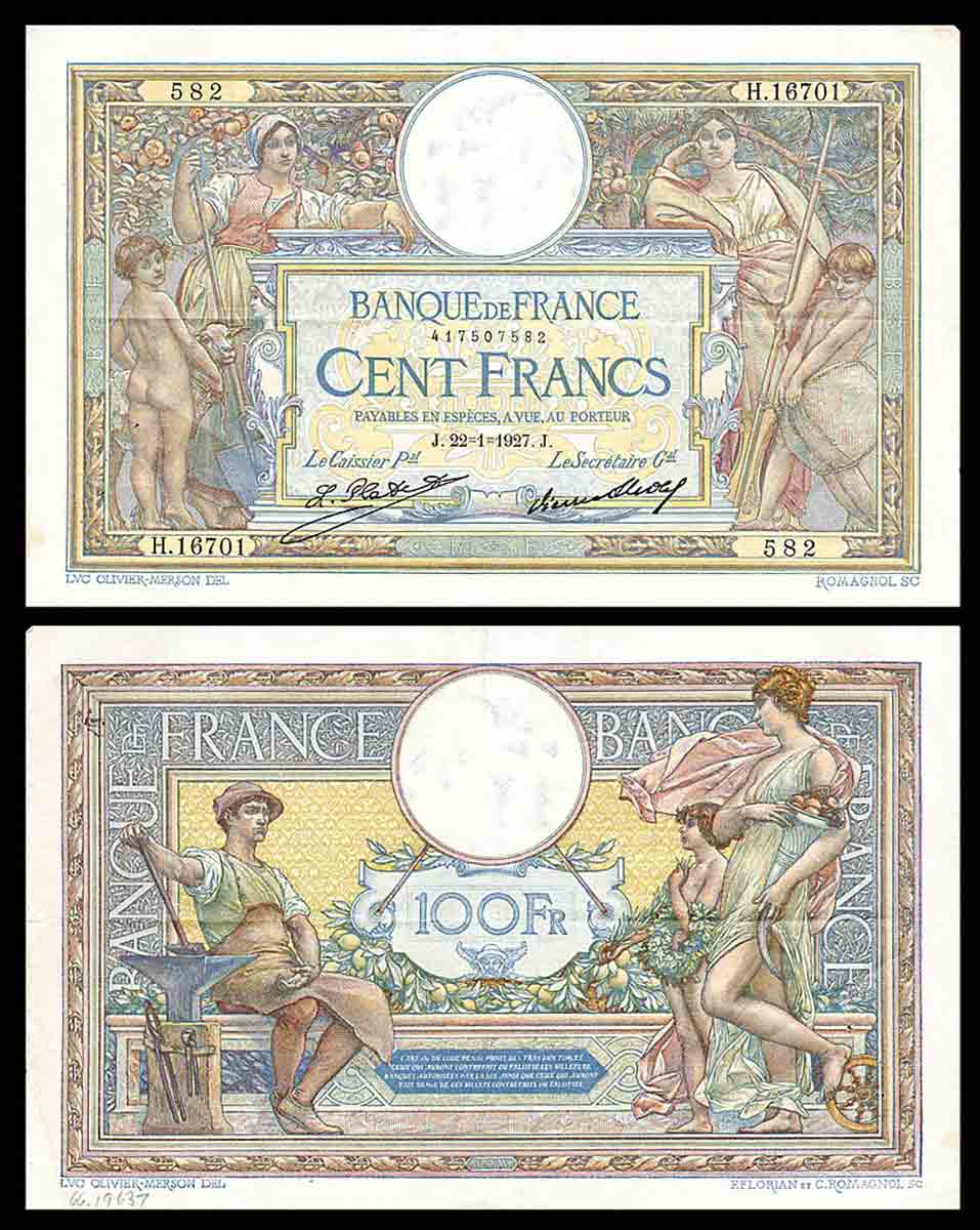 banknotes francs